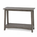 Konsolentisch mit Ablageboden MDF Spanplatte Holzdekor rechteckig Graubraun 120 x 35 x 80 cm