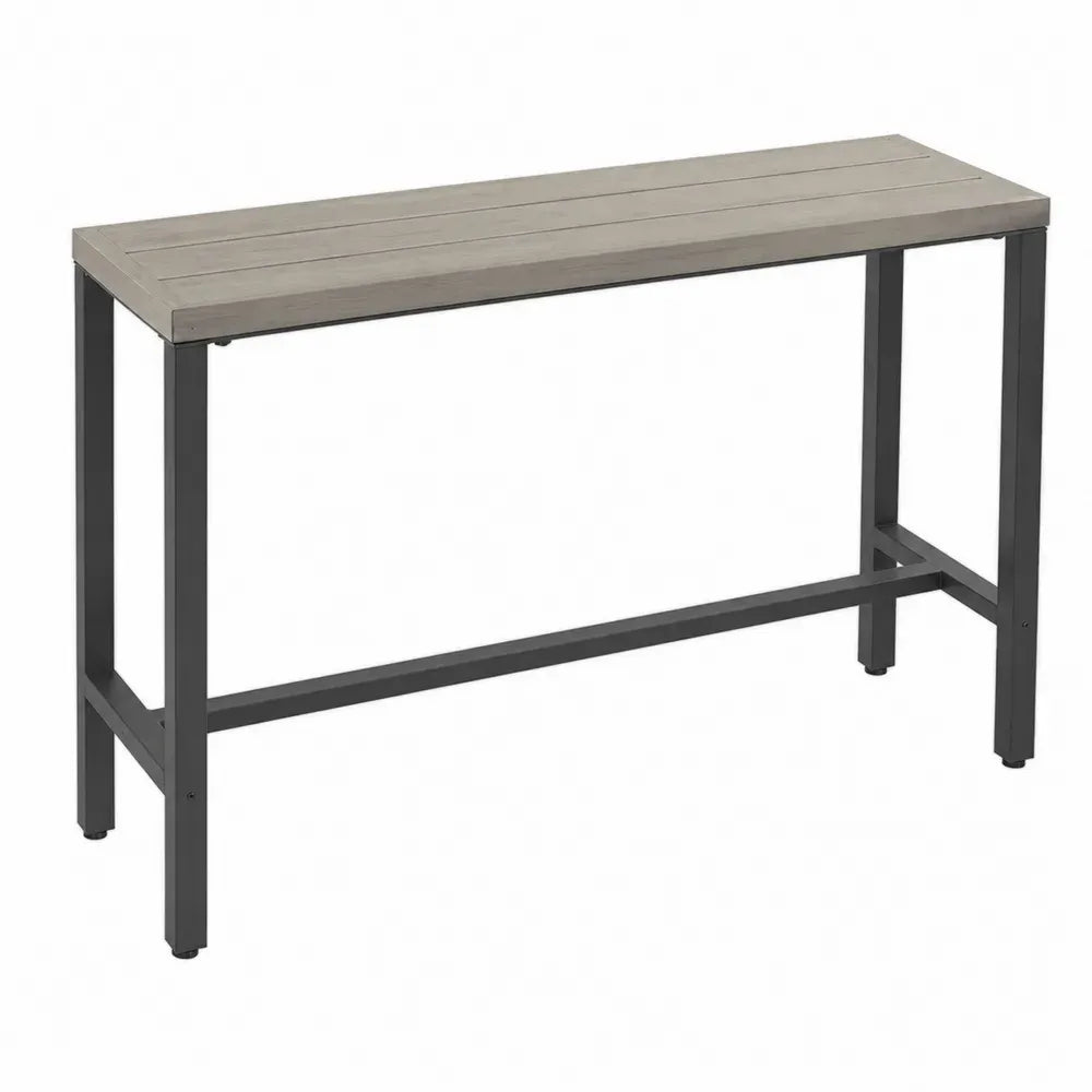 Konsolentisch rechteckig MDF Melaminharzoberfläche Stahlrahmen Grau Schwarz 120 x 40 x 80 cm